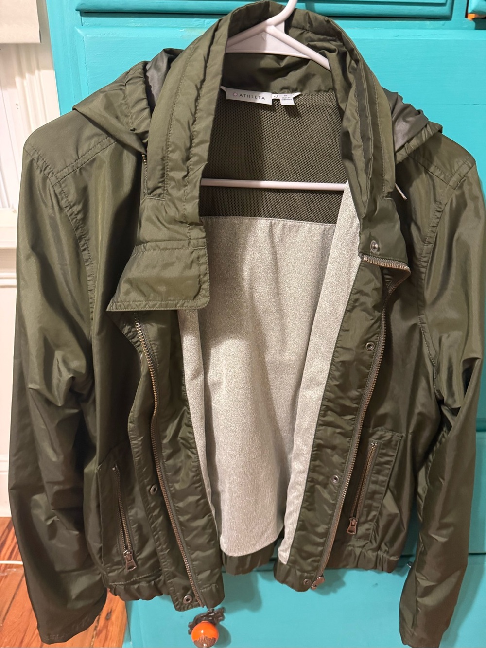 Athleta Olive Hooded lightweight Jacket